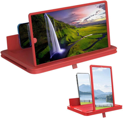 2026 New Screen Magnifier for Smartphone, 3D HD Screen Mobile Phone Magnifier Expanders for Movies, Videos and Gaming, Foldable Phone Screen Amplifier Compatible with All Smartphones (Black, 12 Inch)