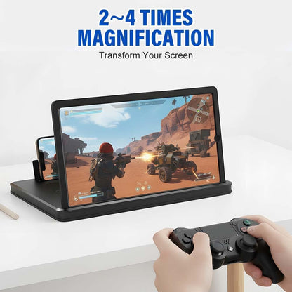 2026 New Screen Magnifier for Smartphone, 3D HD Screen Mobile Phone Magnifier Expanders for Movies, Videos and Gaming, Foldable Phone Screen Amplifier Compatible with All Smartphones (White, 10 Inch)